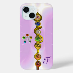 ROD OF ASCLEPIUS 7 CHAKRAS,YOGA ,SPIRITUAL ENERGY iPhone 15 CASE