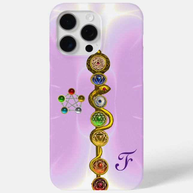 ROD OF ASCLEPIUS 7 CHAKRAS,YOGA ,SPIRITUAL ENERGY Case-Mate iPhone CASE (Back)