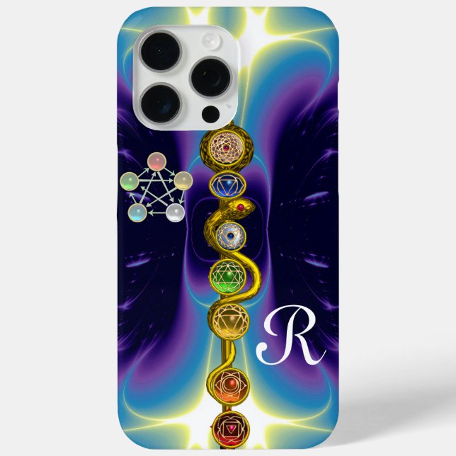 ROD OF ASCLEPIUS 7 CHAKRAS,YOGA ,SPIRITUAL ENERGY Case-Mate iPhone CASE (Back)