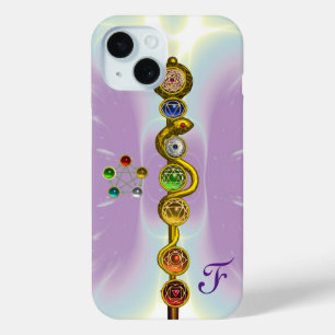 ROD OF ASCLEPIUS 7 CHAKRAS,YOGA ,SPIRITUAL ENERGY iPhone 15 CASE