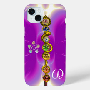 ROD OF ASCLEPIUS 7 CHAKRAS,YOGA ,SPIRITUAL ENERGY iPhone 15 PLUS CASE