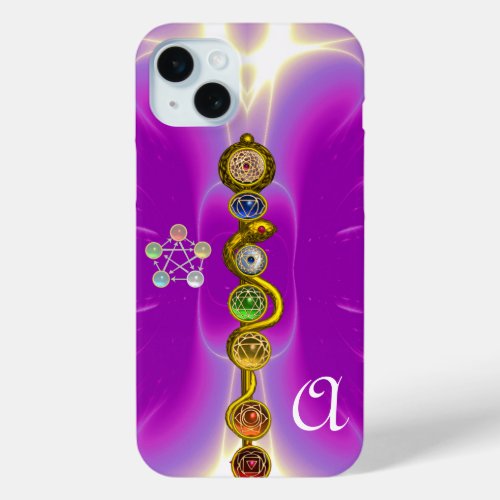 ROD OF ASCLEPIUS 7 CHAKRASYOGA SPIRITUAL ENERGY iPhone 15 PLUS CASE