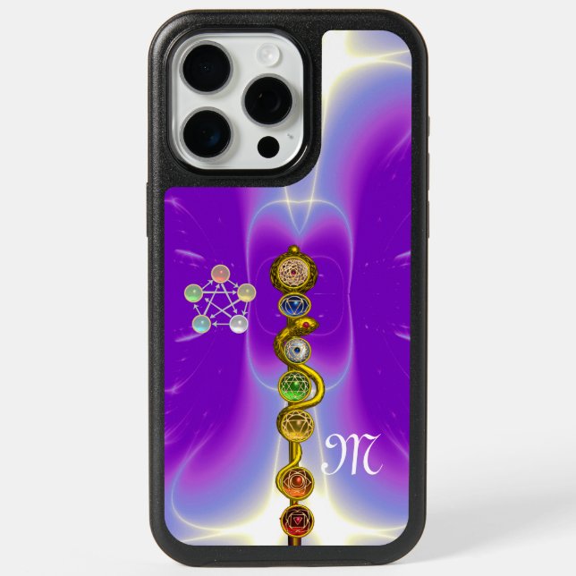 ROD OF ASCLEPIUS 7 CHAKRAS,YOGA ,SPIRITUAL ENERGY iPhone 15 PRO MAX CASE (Back)