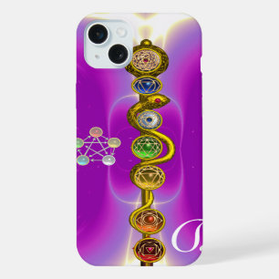 ROD OF ASCLEPIUS 7 CHAKRAS,YOGA ,SPIRITUAL ENERGY iPhone 15 PLUS CASE