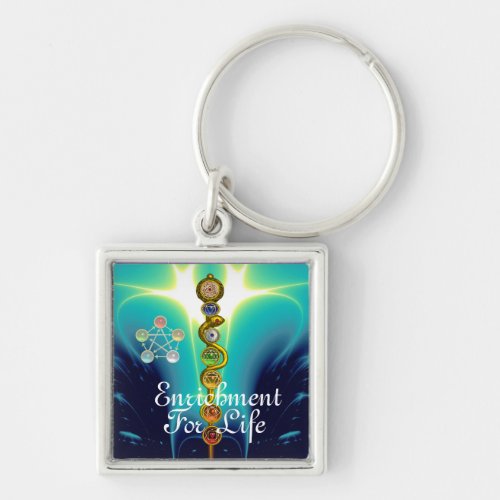 ROD OF ASCLEPIUS 7 CHAKRASYOGA SPIRITUAL ENERGY KEYCHAIN