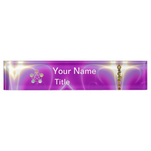 ROD OF ASCLEPIUS7 CHAKRASYOGASPIRITUAL ENERGY NAME PLATE