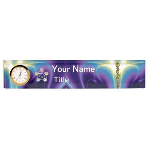 ROD OF ASCLEPIUS7 CHAKRASYOGASPIRITUAL ENERGY NAME PLATE