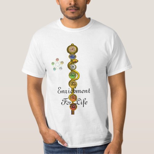 ROD OF ASCLEPIUS 7 CHAKRAS YOGA SPIRITUAL ENERGY T_Shirt