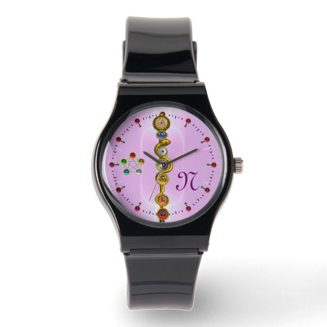 ROD OF ASCLEPIUS 7 CHAKRAS,YOGA ,SPIRITUAL ENERGY WATCH (Front)