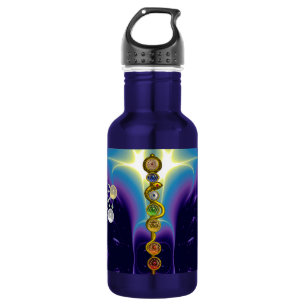 ROD OF ASCLEPIUS 7 CHAKRAS,YOGA ,SPIRITUAL ENERGY WATER BOTTLE
