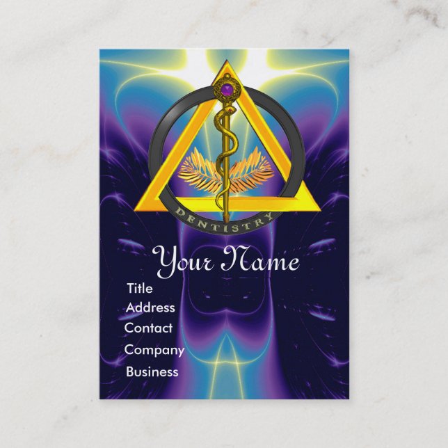 ROD OF ASCLEPIUS DENTIST DENTISTRY APPOINTMENT CARD (Front)