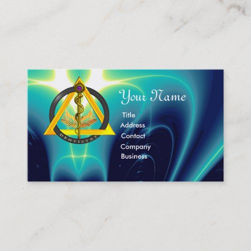 ROD OF ASCLEPIUS DENTIST DENTISTRY BUSINESS CARD