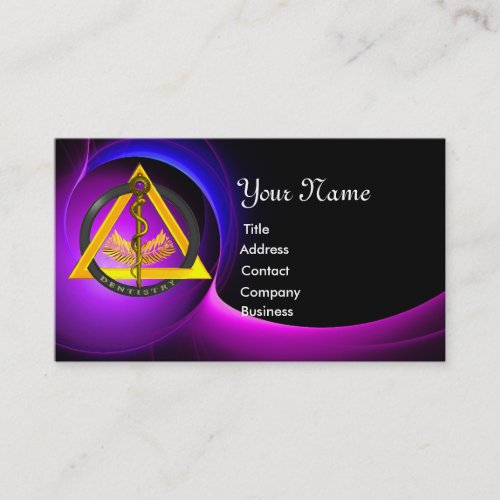 ROD OF ASCLEPIUS DENTIST DENTISTRY BUSINESS CARD