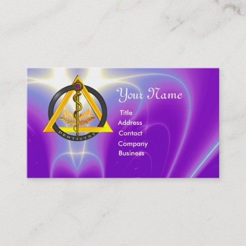 ROD OF ASCLEPIUS DENTIST DENTISTRY BUSINESS CARD