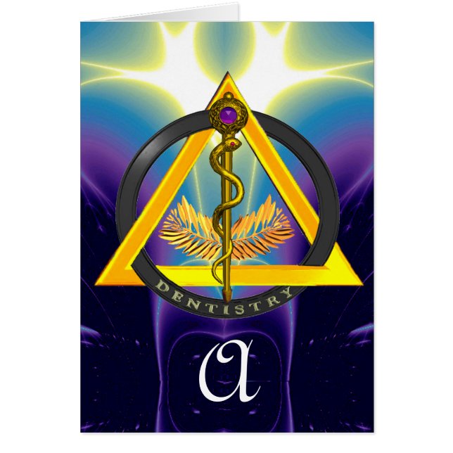 ROD OF ASCLEPIUS DENTIST DENTISTRY CARDS (Front)