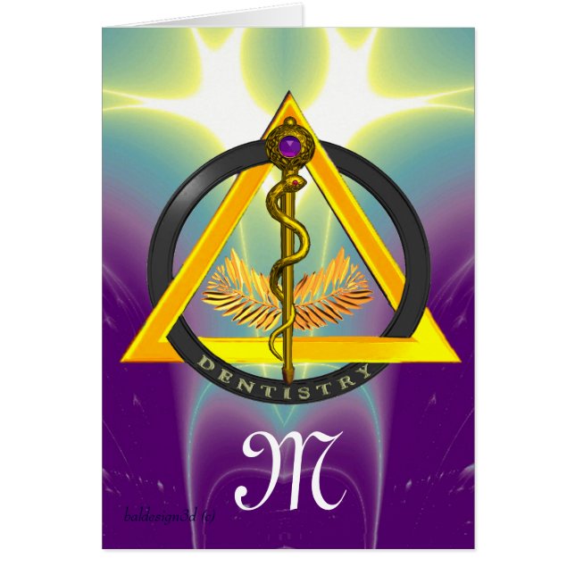 ROD OF ASCLEPIUS DENTIST DENTISTRY CARDS (Front)