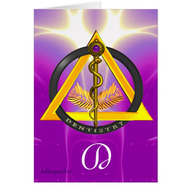 ROD OF ASCLEPIUS DENTIST DENTISTRY CARDS (Front)