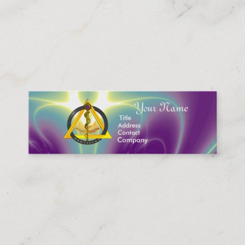 ROD OF ASCLEPIUS DENTIST DENTISTRY MINI BUSINESS CARD