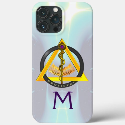 ROD OF ASCLEPIUS DENTIST DENTISTRY MONOGRAM Case_M iPhone 13 Pro Max Case