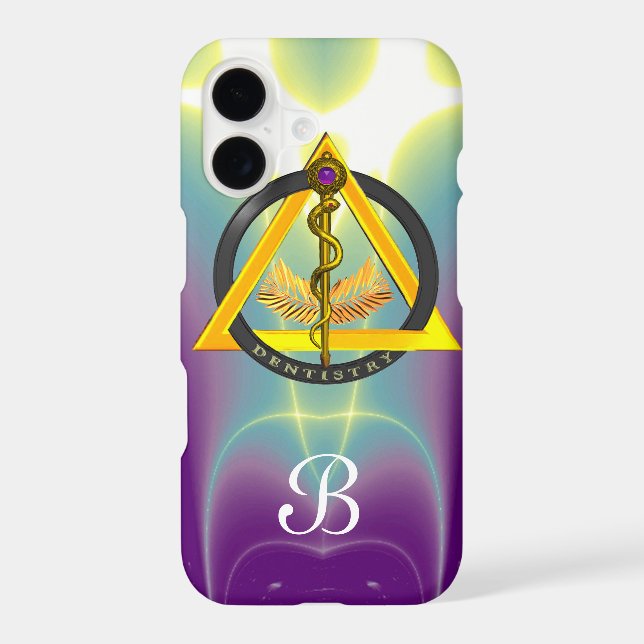ROD OF ASCLEPIUS DENTIST DENTISTRY MONOGRAM Case-Mate iPhone CASE (Back)