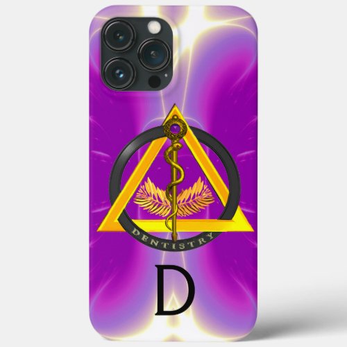 ROD OF ASCLEPIUS DENTIST DENTISTRY MONOGRAM  iPhone 13 PRO MAX CASE
