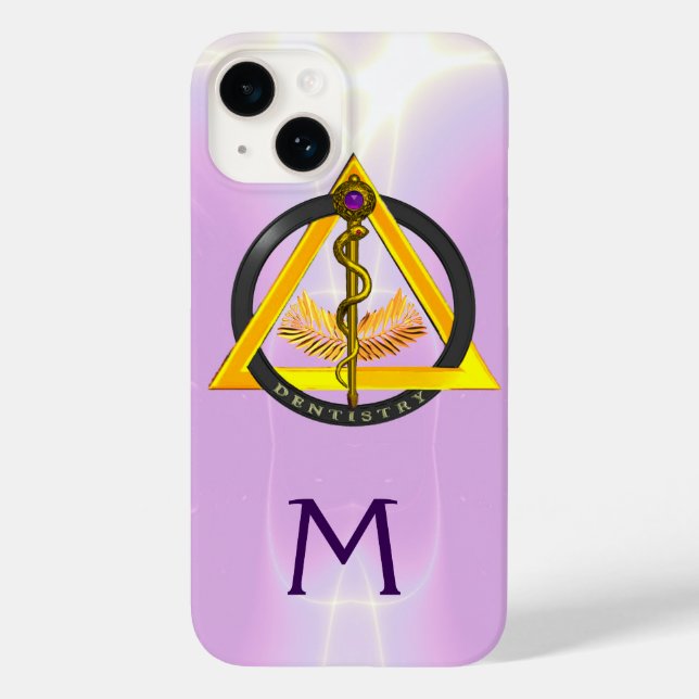 ROD OF ASCLEPIUS DENTIST DENTISTRY MONOGRAM Case-Mate iPhone CASE (Back)