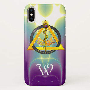 ROD OF ASCLEPIUS DENTIST DENTISTRY MONOGRAM iPhone X CASE