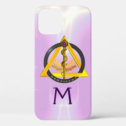 ROD OF ASCLEPIUS DENTIST DENTISTRY MONOGRAM iPhone 12 CASE