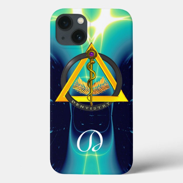ROD OF ASCLEPIUS DENTIST DENTISTRY MONOGRAM Case-Mate iPhone CASE (Back)