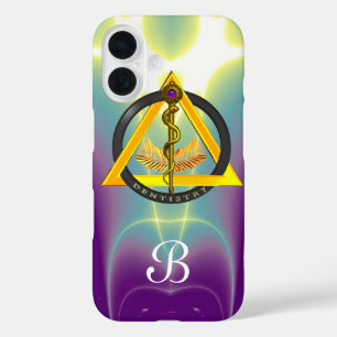 ROD OF ASCLEPIUS DENTIST DENTISTRY MONOGRAM iPhone 16 CASE
