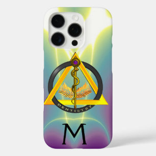 ROD OF ASCLEPIUS DENTIST DENTISTRY MONOGRAM,Purple iPhone 16 Pro Case
