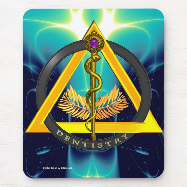 ROD OF ASCLEPIUS DENTIST DENTISTRY MOUSE PAD (Front)