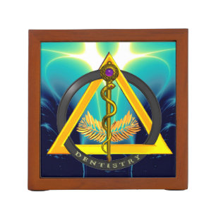 ROD OF ASCLEPIUS DENTIST DENTISTRY SYMBOL DESK ORGANIZER