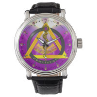 ROD OF ASCLEPIUS DENTIST DENTISTRY SYMBOL,fuchsia Watch