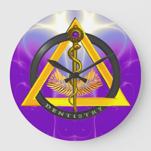 ROD OF ASCLEPIUS DENTIST DENTISTRY SYMBOL LARGE CLOCK