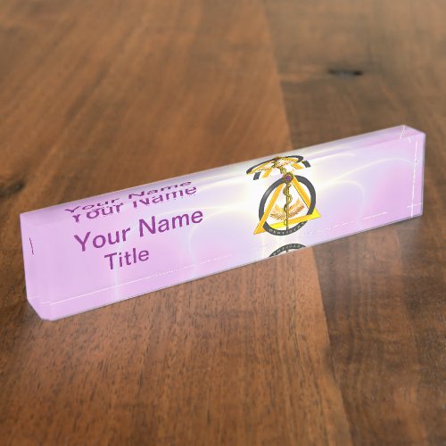 ROD OF ASCLEPIUS DENTIST DENTISTRY SYMBOL Lilac Name Plate