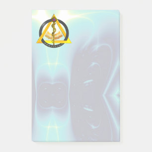 ROD OF ASCLEPIUS DENTIST DENTISTRY SYMBOL ,Teal Post-it Notes