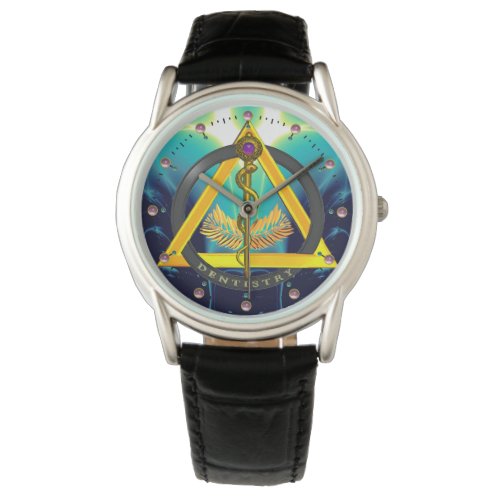 ROD OF ASCLEPIUS DENTIST DENTISTRY SYMBOL Teal Watch