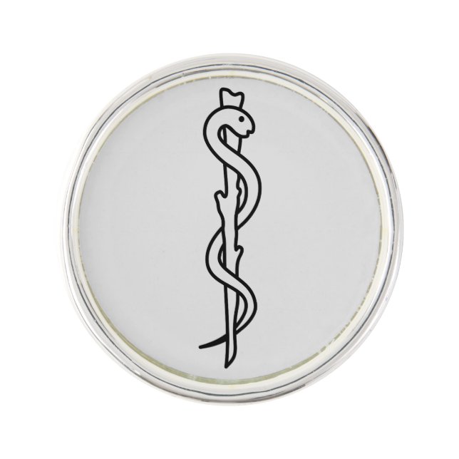 Rod of Asclepius Lapel Pin (Front)