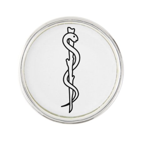 Rod Of Asclepius Lapel Pin