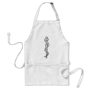 Rod of Asclepius [medical symbol] Adult Apron