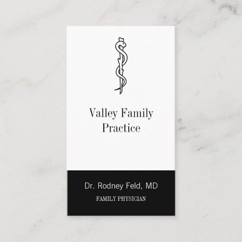Rod of Asclepius [medical symbol] Business Card Templates