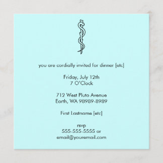 Rod of Asclepius [medical symbol] Invitation