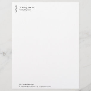 Rod of Asclepius [medical symbol] Letterhead