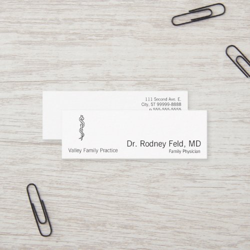 Rod of Asclepius [medical symbol] Business Card Templates