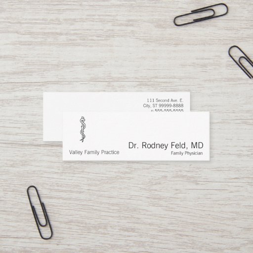 Customizable Rod of Asclepius [medical symbol] Business Card Templates