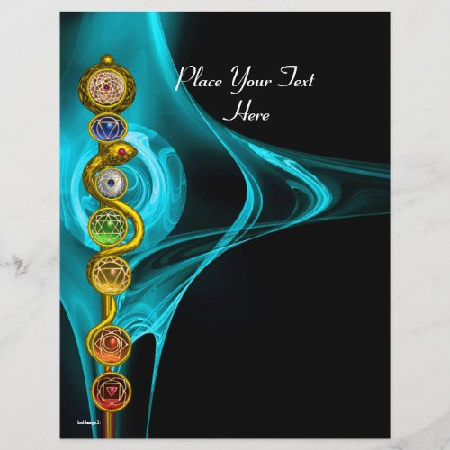 ROD OF ASCLEPIUS WITH 7 CHAKRAS SPIRITUAL ENERGY FLYER