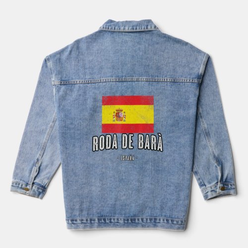 Roda de Bar Spain ES Flag City _ Bandera Ropa _  Denim Jacket
