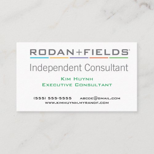 Rodan and Fields Business Card