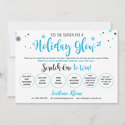 Rodan and Fields Christmas Scratch Off Cards